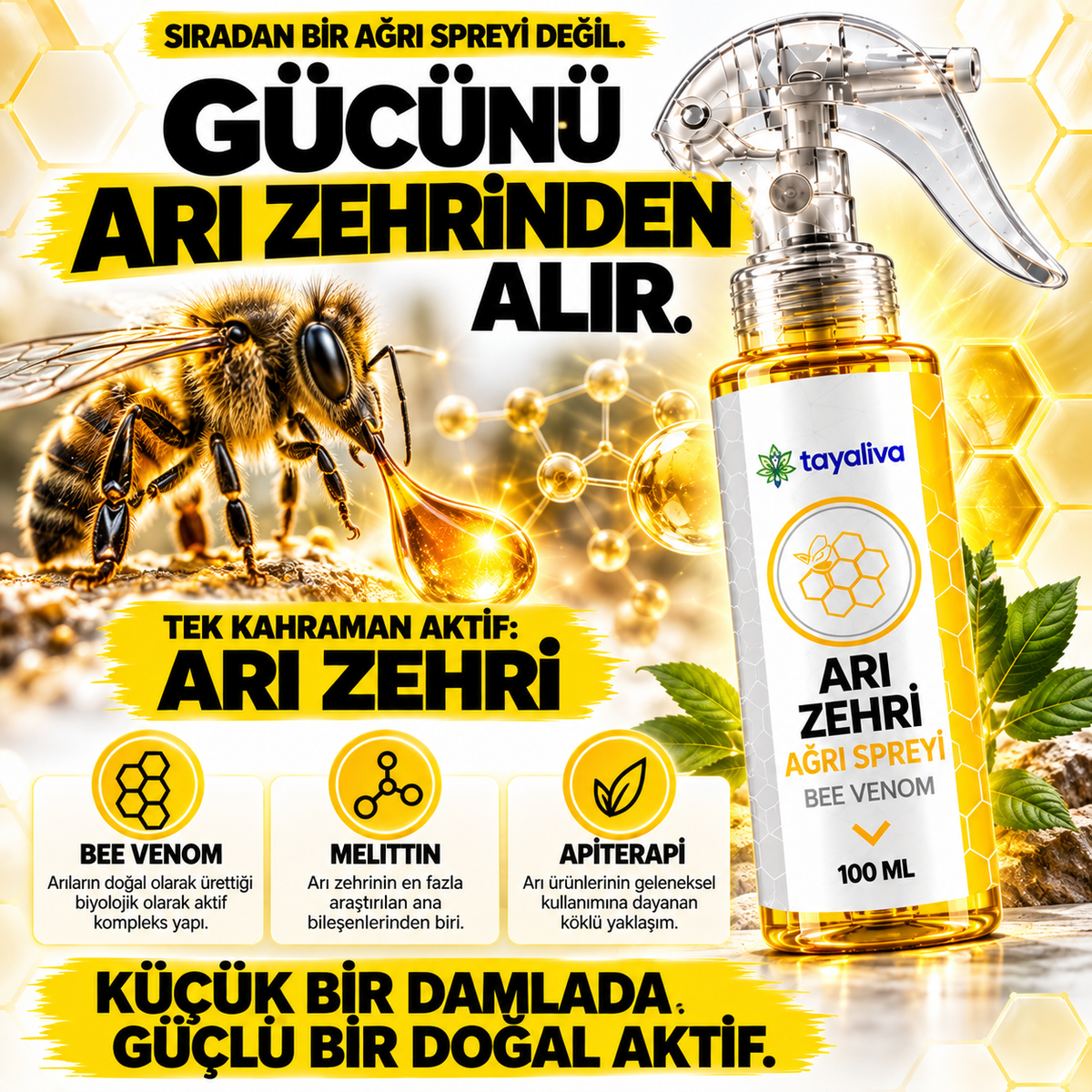 Tayaliva Arı Zehri Aktif Ağrı Spreyi 100ML